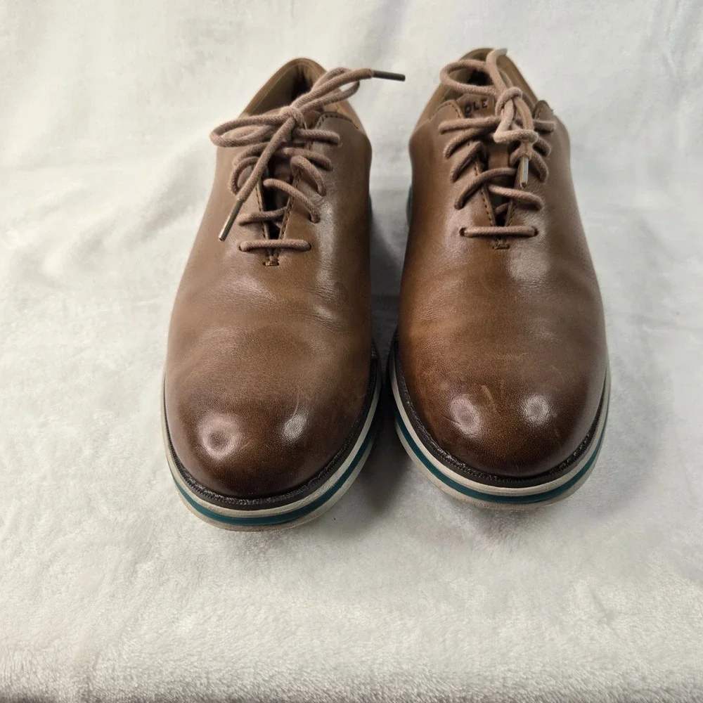 Cole Haan OriginalGrand Wingtip Oxford Mens 9M Brown Leather C37099 Blue Sole